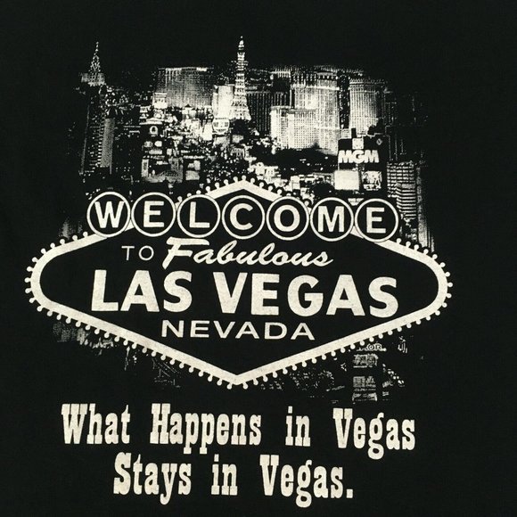 #69 What Happens in Vegas Stays in Vegas Tee MED Welcome to Fabulous Las vegas - Picture 5 of 8
